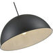 R Series 1 Light 18 inch Satin Black Indoor Pendant Ceiling Light